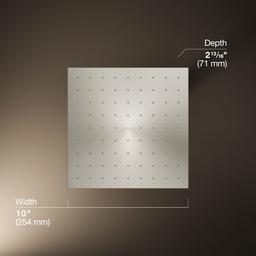 Radiant Contemporary Square 10" Single Function 2.5 GPM Rainhead with MasterClean Sprayface and Katalyst Air-Induction Technology - md3rsntgg7asymsnatgq@2x.jpg