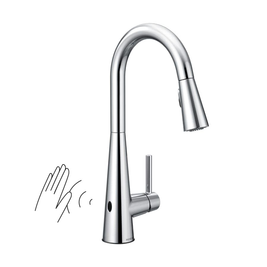 Sleek 1.5 GPM Single Hole Pull Down Kitchen Faucet with MotionSense - mdyeralumwk7oyy1sesy@2x.jpg