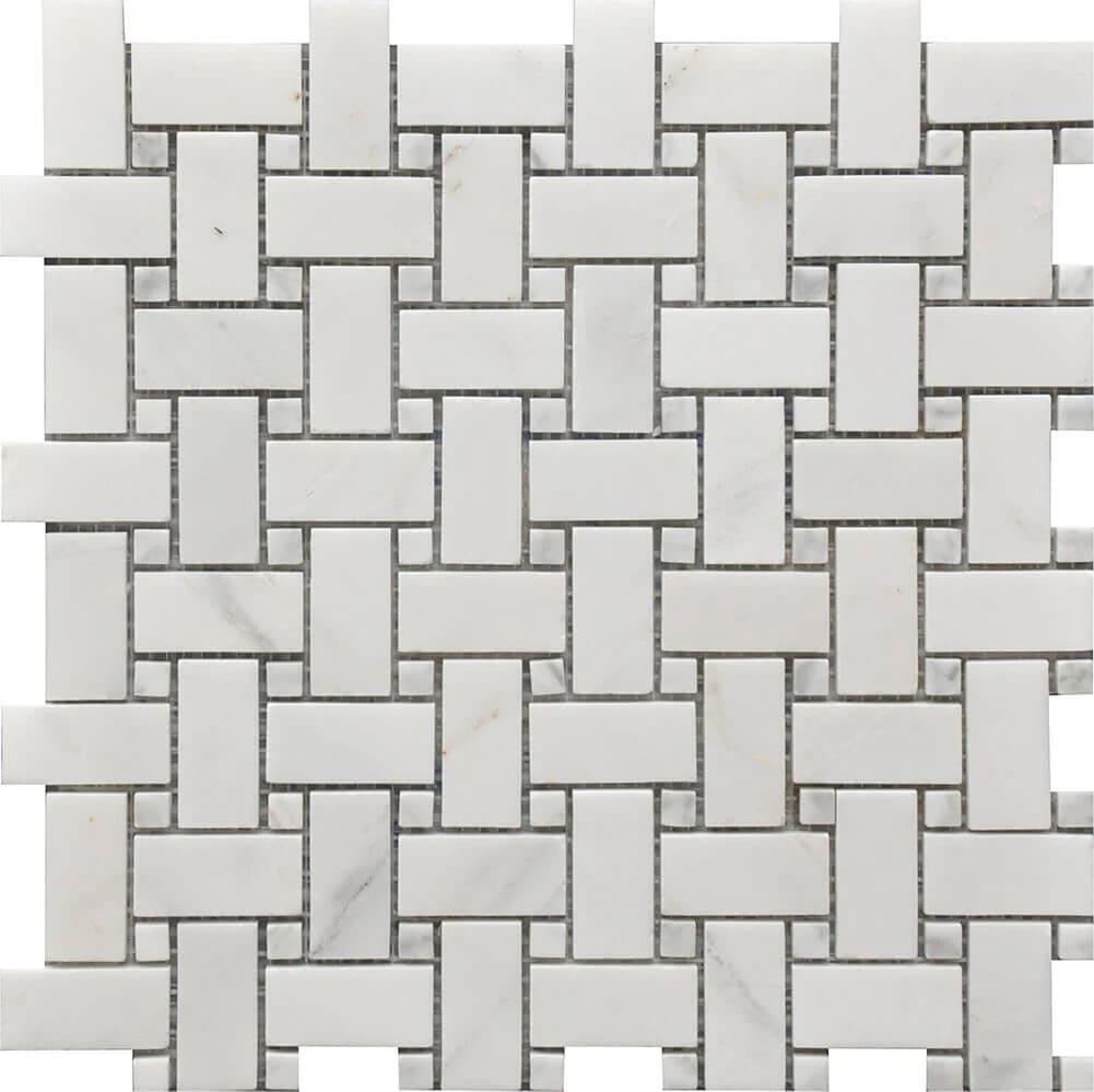 BASKET WEAVE MARBLE MOSAIC 12X12