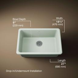 Iron/Tones 27" Undermount Single Basin Enameled Cast Iron Kitchen Sink - mfiefrvub3au0amymvtr@2x.jpg