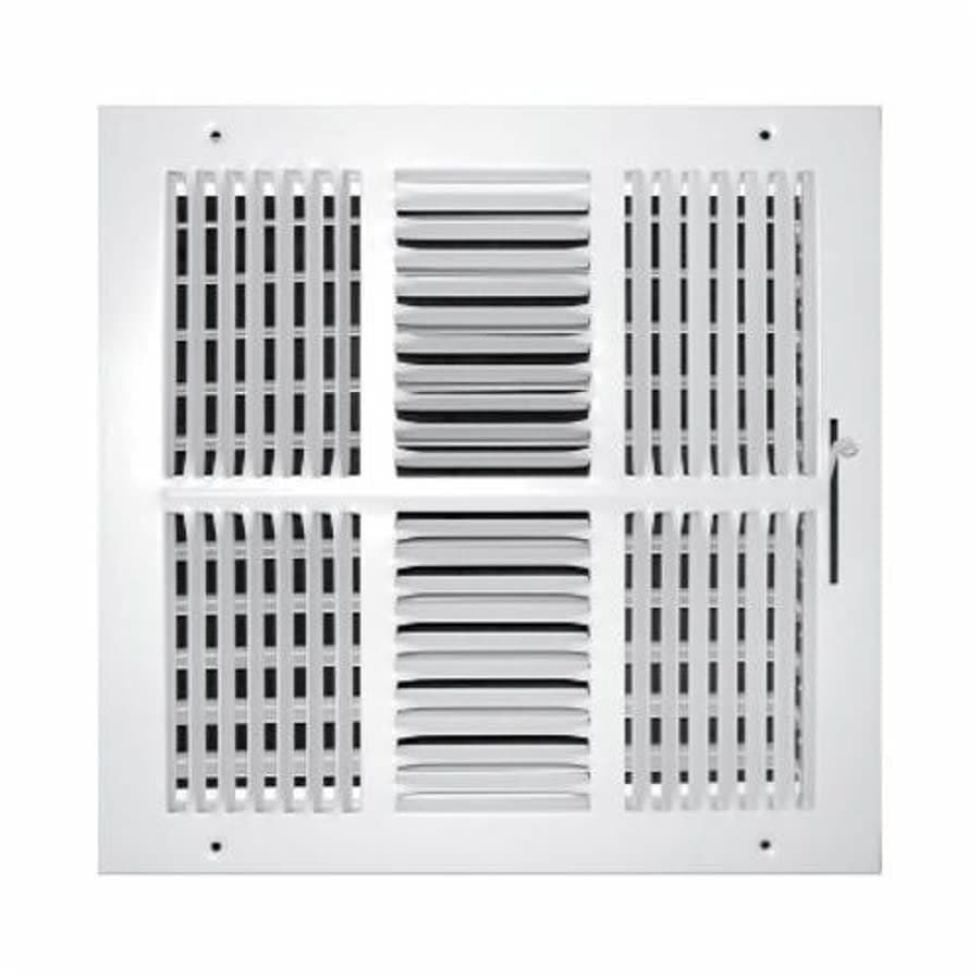 4-Way Down Face Supply Register, 8 x 8 in, 1/2 in Spacing, Multi Shutter Damper, Steel, White - mg3ccbcsteelidgygw5r@2x.jpg