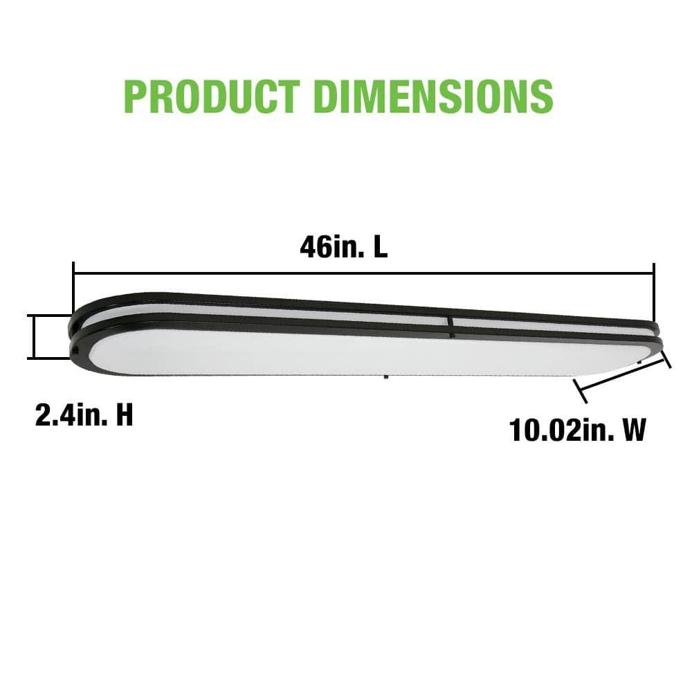 46 in. x 10 in. Matte Black Orbit LED Flush Mount Ceiling Light 4160 Lumens 3000K 4000K 5000K Dimmbable - mg4jhbrnw2dxpgrpbddz@2x.jpg