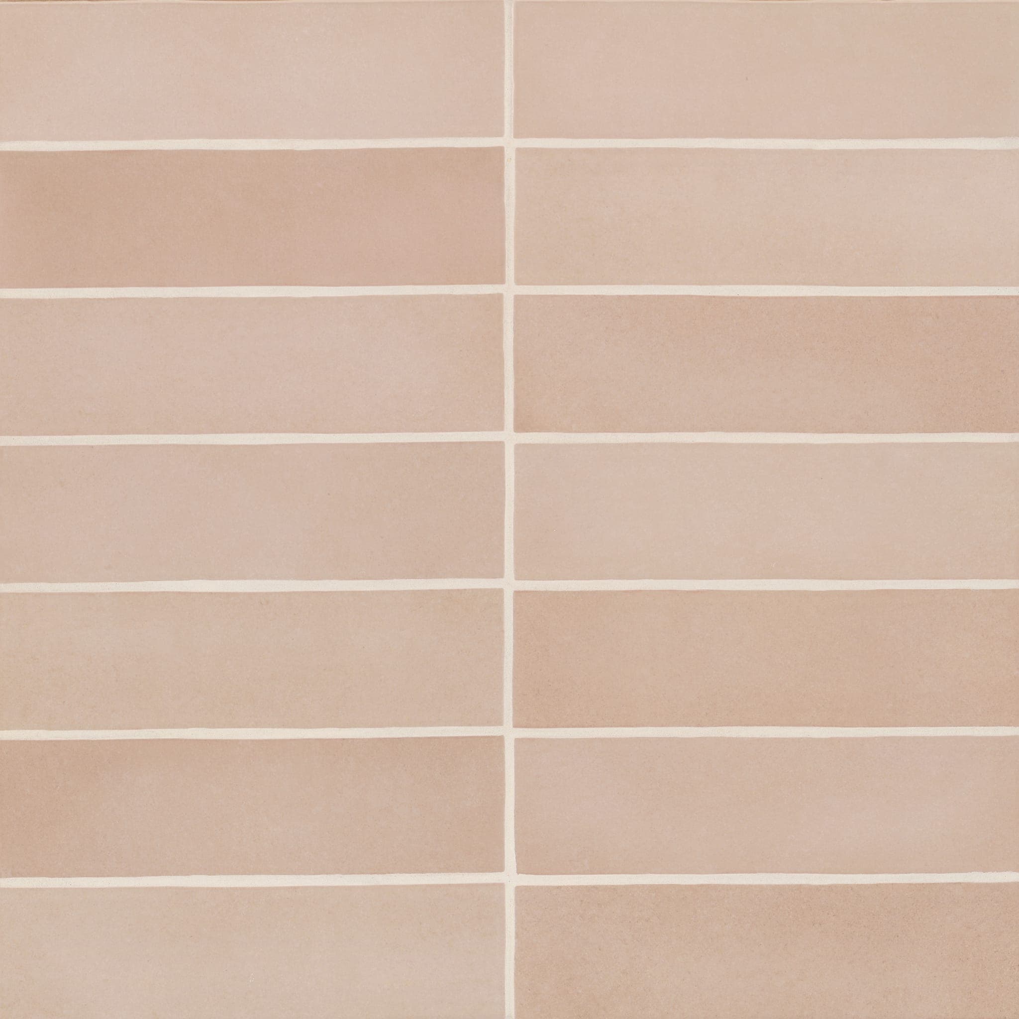 Makoto 2.5" x 10" Matte Ceramic Wall Tile in Momoiro Blush