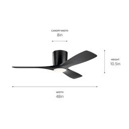 Volos 48" 3 Blade Hugger Indoor Ceiling Fan - Wall Control Included - mgi2iz1bjzudo4xs8u7r@2x.jpg