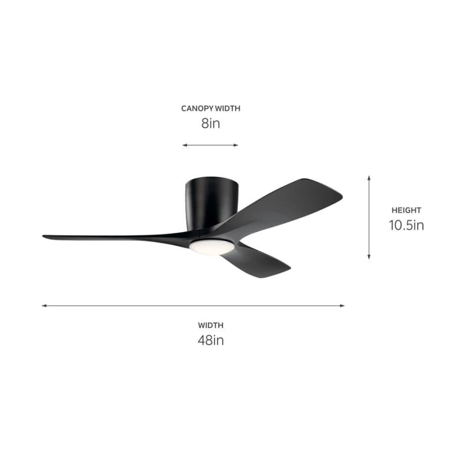Volos 48" 3 Blade Hugger Indoor Ceiling Fan - Wall Control Included - mgi2iz1bjzudo4xs8u7r@2x.jpg