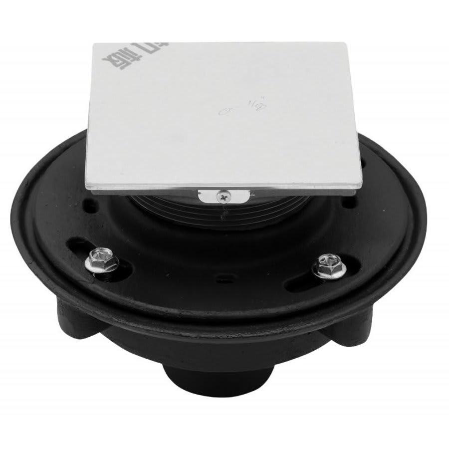 Shower Rough Kit, For 2 in, No-Hub Drain Body, Brass Drain Throat, Cast Iron Drain Body with Reversible Membrane Collar, Acid Resistant - mhgsypmjkb35bzkyzu8o@2x.jpg