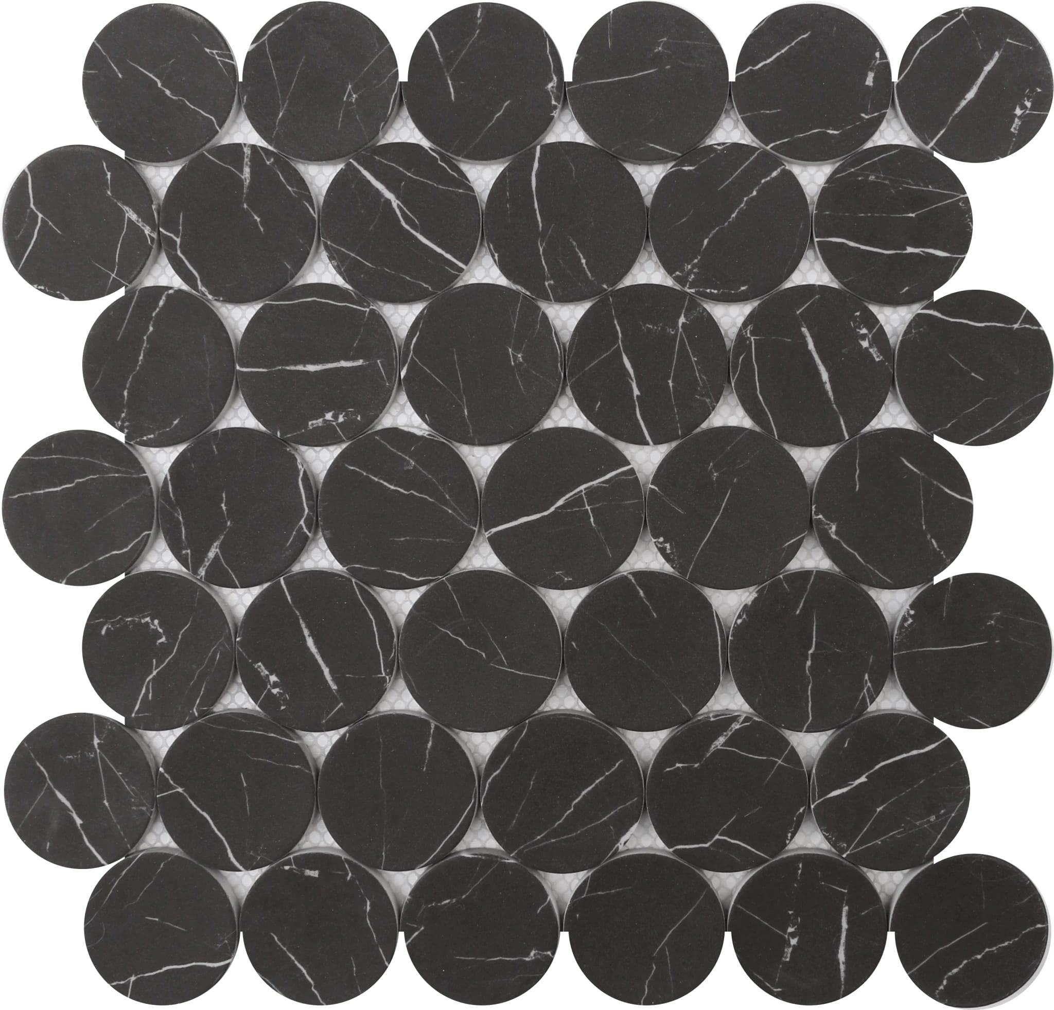 NERO MARQUINA DOTS 12X12 MOSAIC