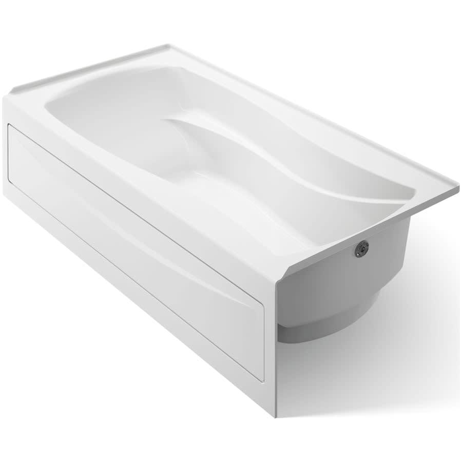 Mariposa 6 Foot Three Wall Alcove Soaking Tub with Right Hand Drain
