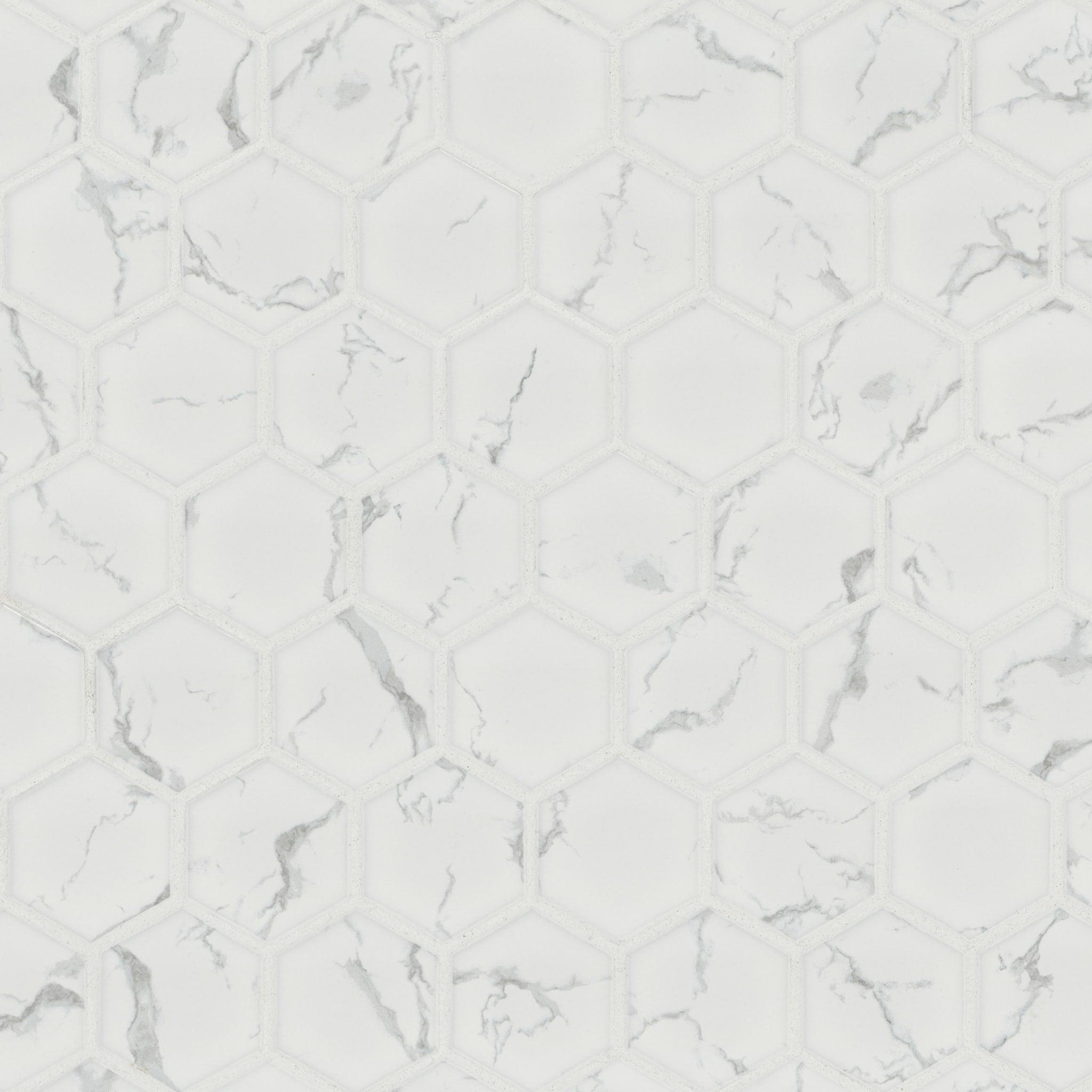 Carrara Matte 2" Hexagon