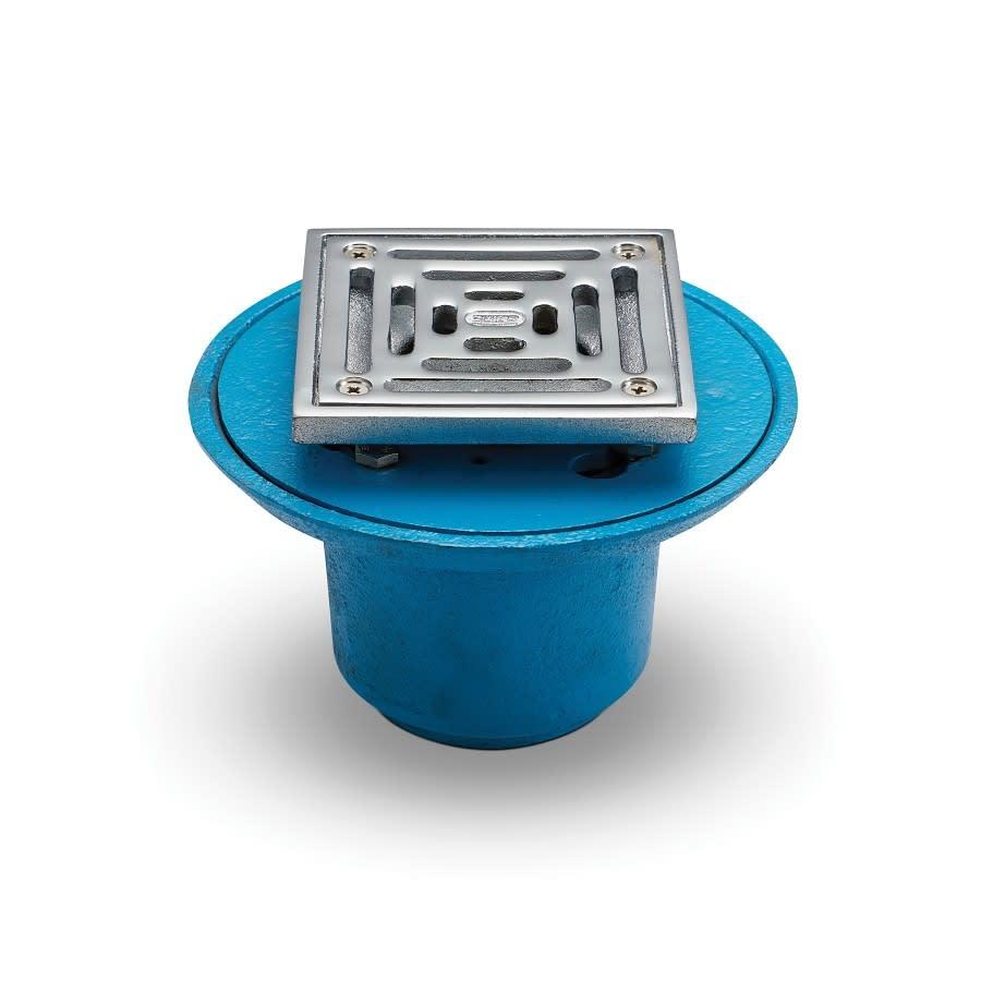 Shower Drain, 6-1/2 in OD, 2 in, No-Hub, 4-1/4 in, Stainless Steel Grid, ABS Drain - mll2y8bkf5abhysahis1@2x.jpg