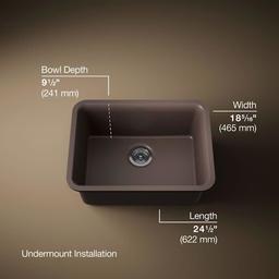 Cairn 24-1/2" Undermount Single Bowl Neoroc Granite Composite Kitchen Sink with Bottom Sink Rack - mlohtzkaxkjzcgw3bv6a@2x.jpg