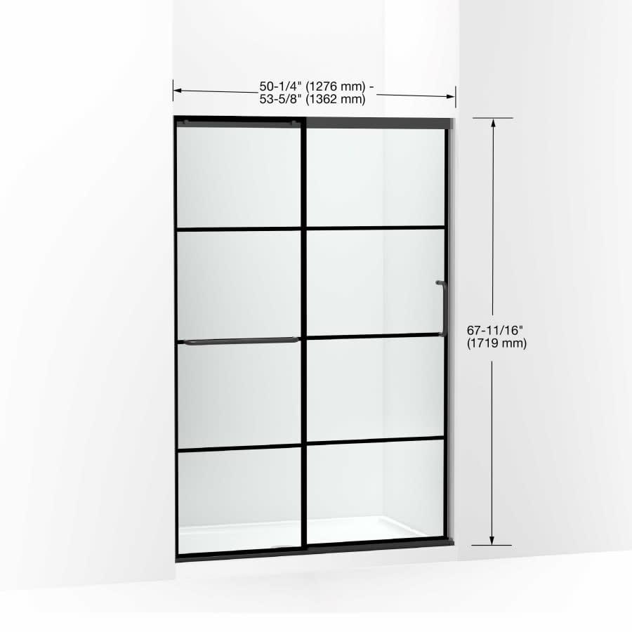 Elate 70-1/2" High x 53-5/8" Wide Sliding Framed Shower Door with Clear Decorative Grid Glass - mn8pr2iz4xdiuawp3z7c@2x.jpg
