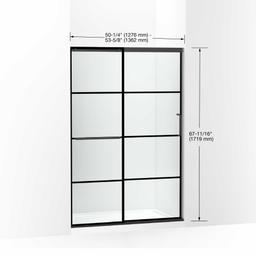 Elate 70-1/2" High x 53-5/8" Wide Sliding Framed Shower Door with Clear Decorative Grid Glass - mn8pr2iz4xdiuawp3z7c@2x.jpg
