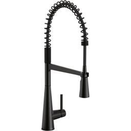 Sleek 1.5 GPM Single Hole Pre-Rinse Pull Down Kitchen Faucet with Power Boost - moen-5925bl-8368646@2x.jpg