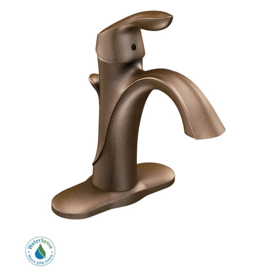 Single Handle Single Hole Bathroom Faucet from the Eva Collection (Valve Included) - moen-6400orb-145@2x.jpg