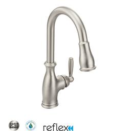 Brantford Single Handle Pulldown Spray Kitchen Faucet with Reflex Technology - moen-7185srs-168@2x.jpg