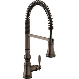 Weymouth 1.5 GPM Single Hole Pre-Rinse Pull Down Kitchen Faucet with Power Boost - moen-s73104orb-8368646@2x.jpg