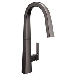Nio 1.5 GPM Deck Mounted Pull Down Kitchen Faucet with Power Clean, Duralock, Duralast, and Reflex Technology - moen-s75005bls@2x.jpg