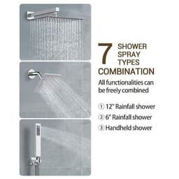 YAWWALK Thermostatic 7-Spray 12 in. and 6 in. Wall Mount Shower System with Hand Shower 2.5 GPM in Chrome(Valve Included) CR1-S003A-12CI-1 - mpjigdwjskazjef8v5oi@2x.jpg