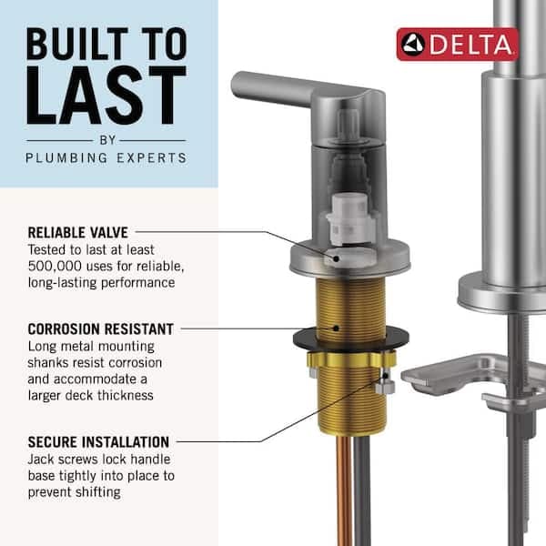 Delta Arvo Pull-Down Spout 8 in. Widespread Double Handle Bathroom Faucet Drain Included in Spotshield Brushed Nickel 35840LF-SPPD - mpmgdvtjtyufxuehj0zx@2x.jpg