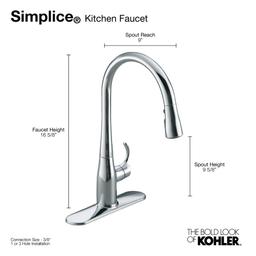 Simplice 1.5 GPM Single Hole Pull Down Kitchen Faucet - Includes Escutcheon - mpuoikr1w8qzf168dfva@2x.jpg
