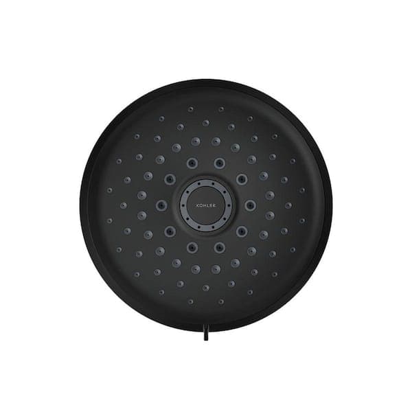 KOHLER Cursiva 3-Spray Patterns 6.75 in. Wall Mount Fixed Showerhead in Matte Black R27875-G-BL - mpz7z1gwhyxktqhsj2v0@2x.jpg