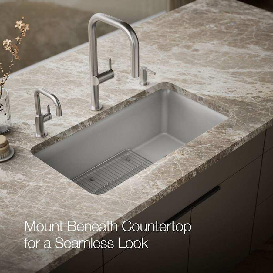 Cairn 33-1/2" Undermount Single Bowl Neoroc Granite Composite Kitchen Sink with Bottom Sink Rack - mtycqu50nzduwgbiqq02@2x.jpg