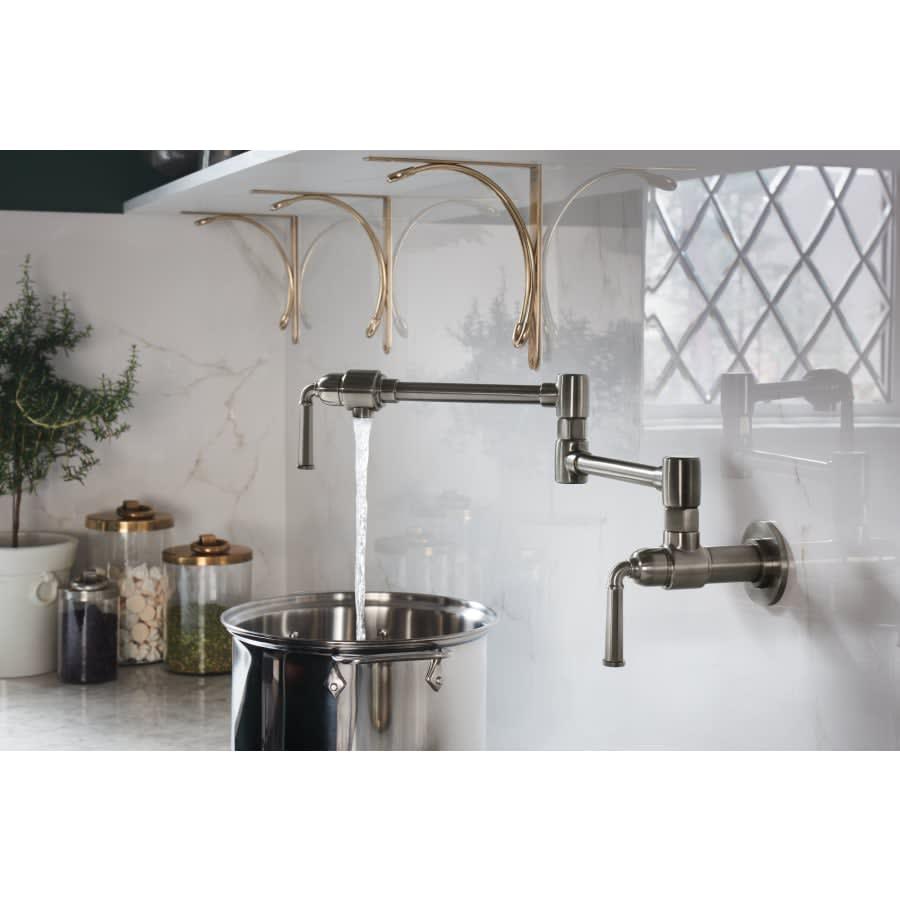 Rook 4 GPM Wall Mounted Double Handle Pot Filler Faucet with Brass Handles - muikhuh7xjmvrdpn1g7k@2x.jpg