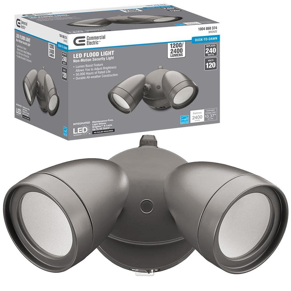 Dusk to Dawn Sensor Bronze Exterior Outdoor Twin Head LED Flood Light Security 1200 to 2400 Lumens 4000K Wet Rated - muqbtlwiowo6fw33yoft@2x.jpg