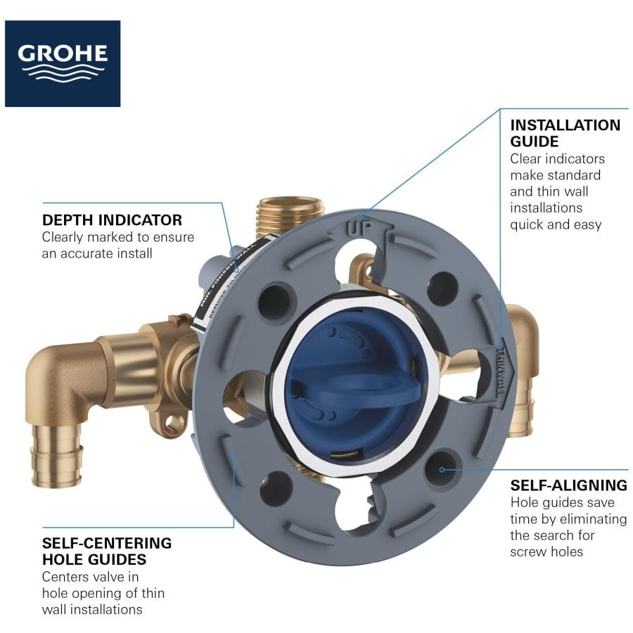 GrohSafe 3.0 Pressure Balance Valve with PEX Cold Expansion Connections, Elbow, and Service Stops - my3uhznjn3mpcpiyca85@2x.jpg