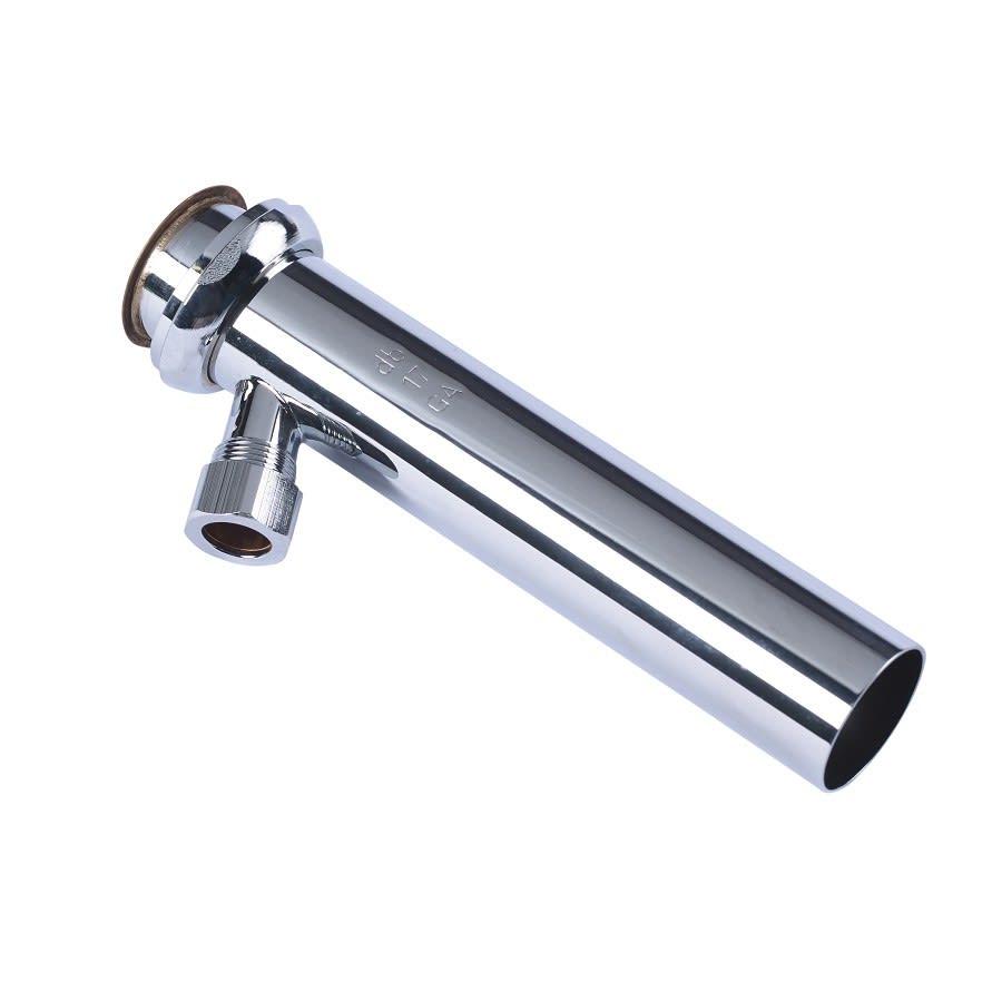 Tubular Tailpiece, 1-1/2 in, Tube x Direct Connect, 17 ga, Polished Chrome - myzcxg32qlzbfqlsem11@2x.jpg