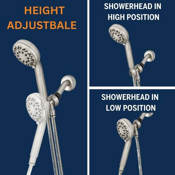 Waterpik 7-Spray Wall Mount Handheld Shower Head 1.8 GPM in Brushed Nickel XDL-769ME - n1raprn5jfhgd1dnfnqq@2x.jpg