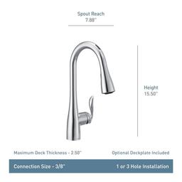 Arbor Smart Faucet 1.5 GPM Single Hole Pull Down Kitchen Faucet with Voice Control - n39o6806lxc6p2ihth5w_x500.jpg