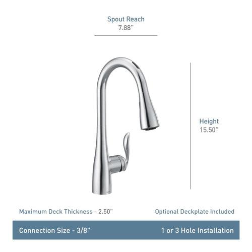 Arbor Smart Faucet 1.5 GPM Single Hole Pull Down Kitchen Faucet with Voice Control - n39o6806lxc6p2ihth5w_x500.jpg