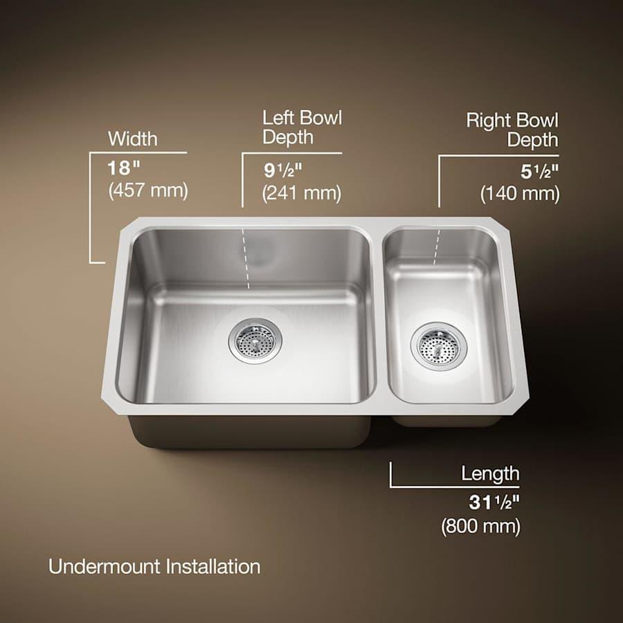 Undertone 32" Double Basin Under-Mount 18-Gauge Stainless Steel Kitchen Sink with SilentShield - n5pvcirgxiqpaw9bieoc@2x.jpg