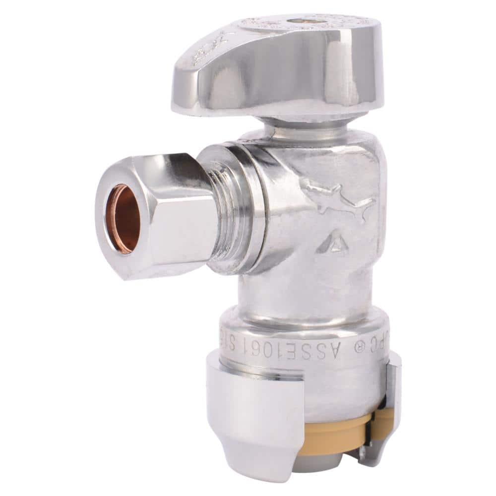 SharkBite 1/2 in. Push-to-Connect x 3/8 in. O.D. Compression Chrome-Plated Brass Quarter-Turn Angle Stop Valve - n5ry2gracryu4umubw8z@2x.jpg