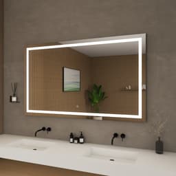 Lucia Frameless LED Surface Lighted Bathroom Vanity Mirror with Dimmer and Defogger - 60W x 36H x 1.38D - n8nhkzy3endecnvvnwug@2x.jpg