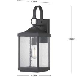 Park Court 19 in. 1-Light Textured Black Traditional Outdoor Wall Lantern with Clear Seeded Glass - n8zu8tsalxmal2gph7k2@2x.jpg