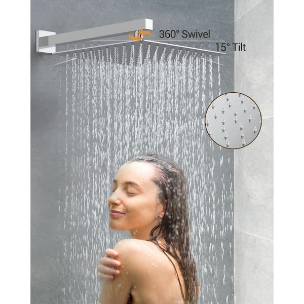 YAWWALK Thermostatic 7-Spray 12 in. and 6 in. Wall Mount Shower System with Hand Shower 2.5 GPM in Chrome(Valve Included) CR1-S003A-12CI-1 - naw51d1xqpeupwsnmhbc@2x.jpg