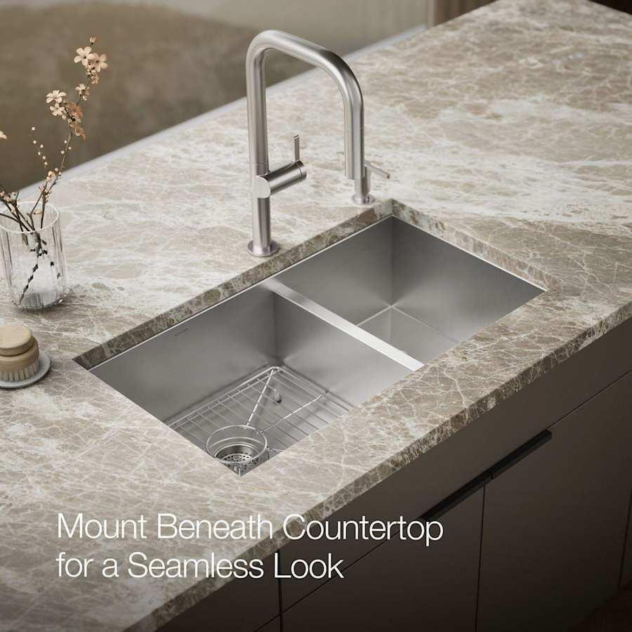 Vault 33" Double Basin Top-Mount/Under-Mount 18-Gauge Stainless Steel Kitchen Sink with SilentShield - ncketentm4mmqor7q1do@2x.jpg