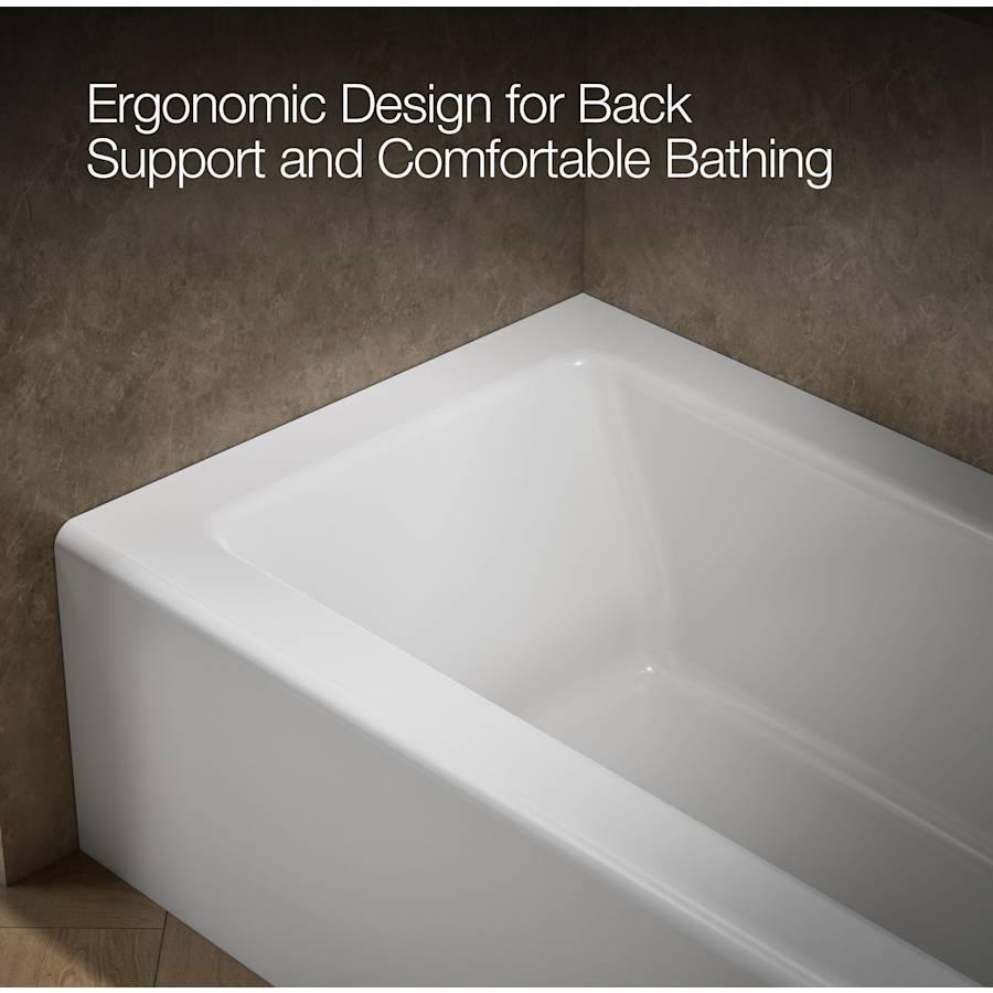 Bellwether Bath Tub 66" L x 32" W Cast Iron Soaking for Three Wall Alcove Installations with Integral Apron and Right Drain - nclzil87qbwlzopfuiae@2x.jpg