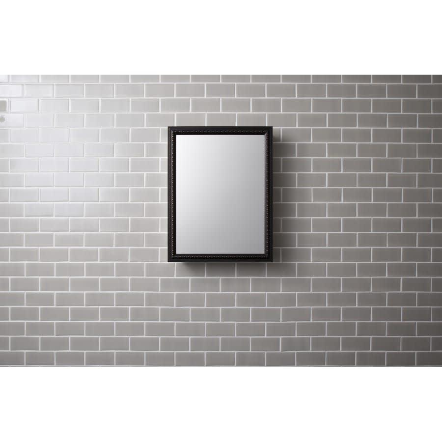 20" x 26" Single Door Reversible Hinge Framed Mirrored Medicine Cabinet with Oil Rubbed Bronze Finish - ndav8njocwwzs419vqqy@2x.jpg