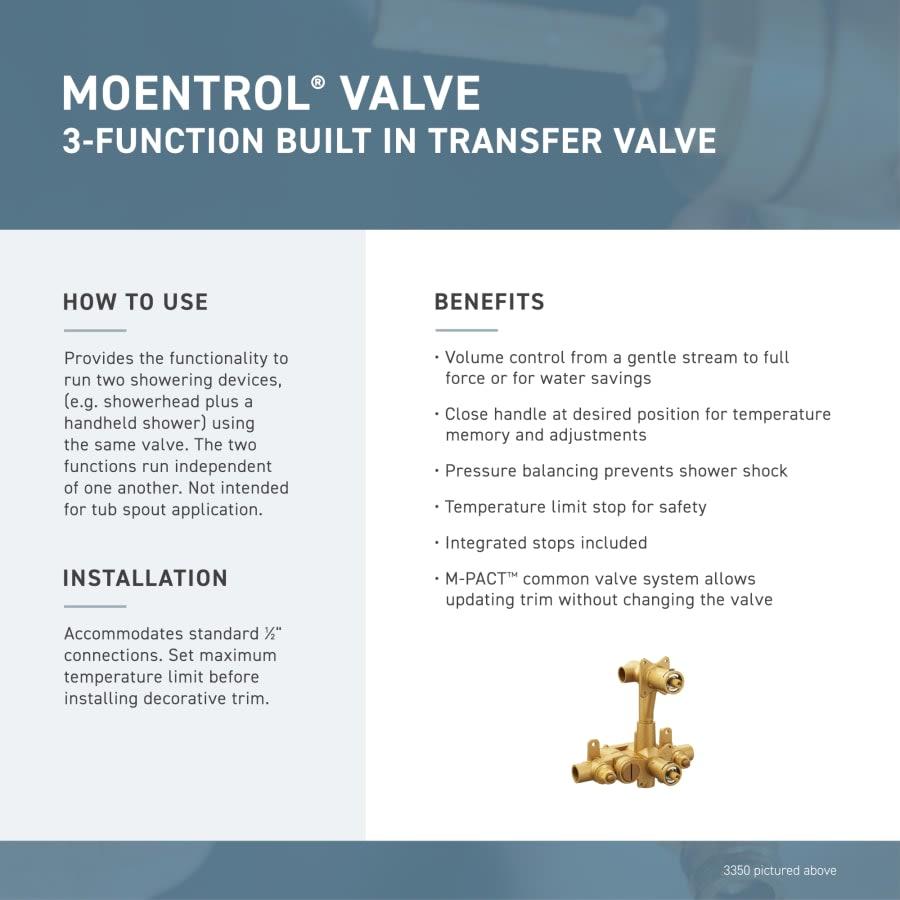 Double Handle Moentrol Pressure Balanced with Volume Control and Integrated Diverter Valve Trim from the Kingsley Collection (Less Valve) - nebuv0xbjjggae3dqjxg@2x.jpg