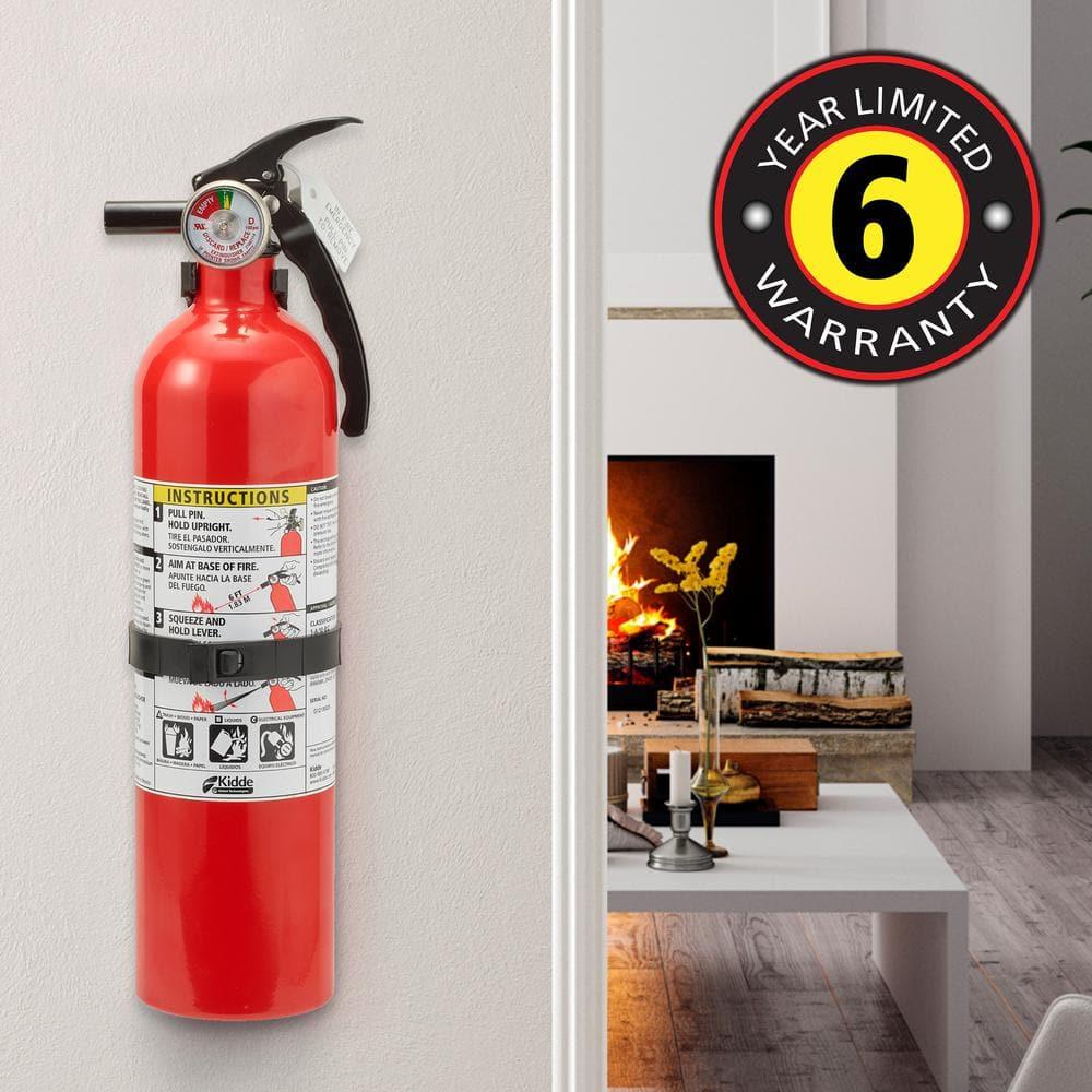 Basic Use Fire Extinguisher with Easy Mount Bracket & Strap, 1-A:10-B:C, Dry Chemical, One-Time Use, 2-Pack - nf142trlsobj4nkdcchy@2x.jpg