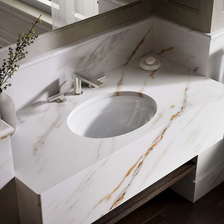 Serif 20-5/8" Undermount Cast Iron Bathroom Sink