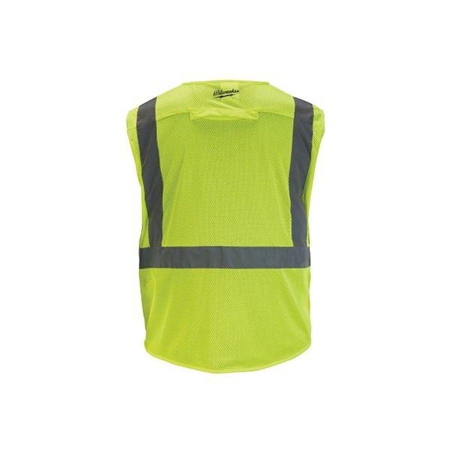 Non-Breakaway Mesh Safety Vest, L/XL, Hi-Viz Yellow, 600D Woven, Hook and Loop/Zipper Closure, 9 Pockets, ANSI Class Class 2, ANSI 107-15 Type R - nhbeuujnf7ozov27doyf@2x.jpg