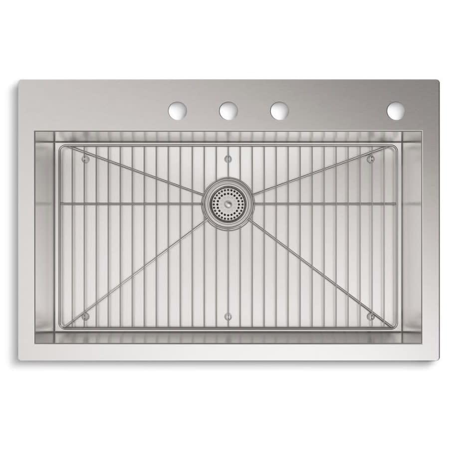 Vault 33" Single Basin Drop-In / Under-Mount 18-Gauge Stainless Steel Kitchen Sink with SilentShield - Basin Rack Included - nhhqchnwwygmvcmc1fpg@2x.jpg