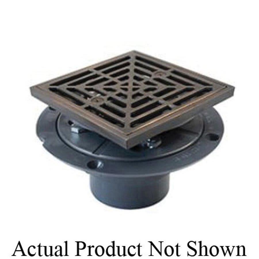 Shower Pan Drain, 2 in, Hub, 4-1/2 in, Grid, ABS Drain, Nickel Bronze - nikernj1r0voohwhbot4@2x.jpg