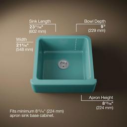 Whitehaven 23-1/2" Self-Trimming Farmhouse Single Basin Enameled Cast Iron Kitchen Sink - njwovrrakgqhp6wlsj4g@2x.jpg
