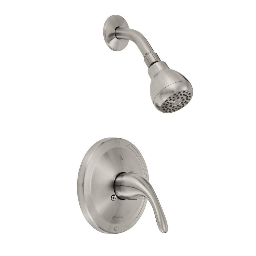 Glacier Bay Builders Single Handle 1-Spray Shower Faucet 1.8 GPM with Ceramic Disc Valves, Integral stops in Brushed Nickel - nklo2ydejbmmrczytsch@2x.jpg